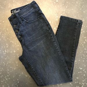 High waisted skinny cropped